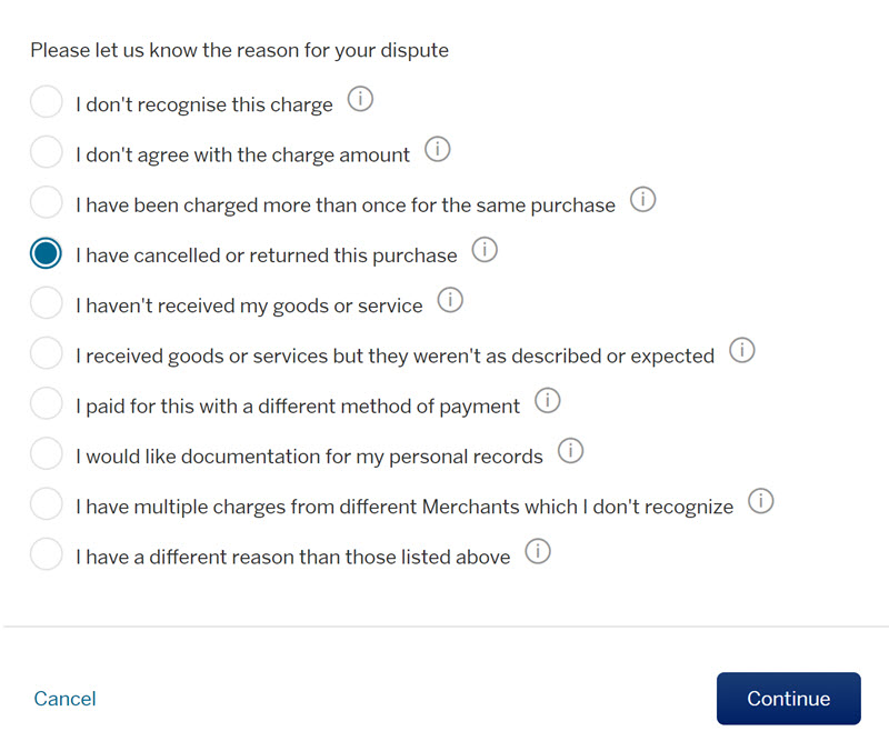 Amex Dispute Options Verylvke