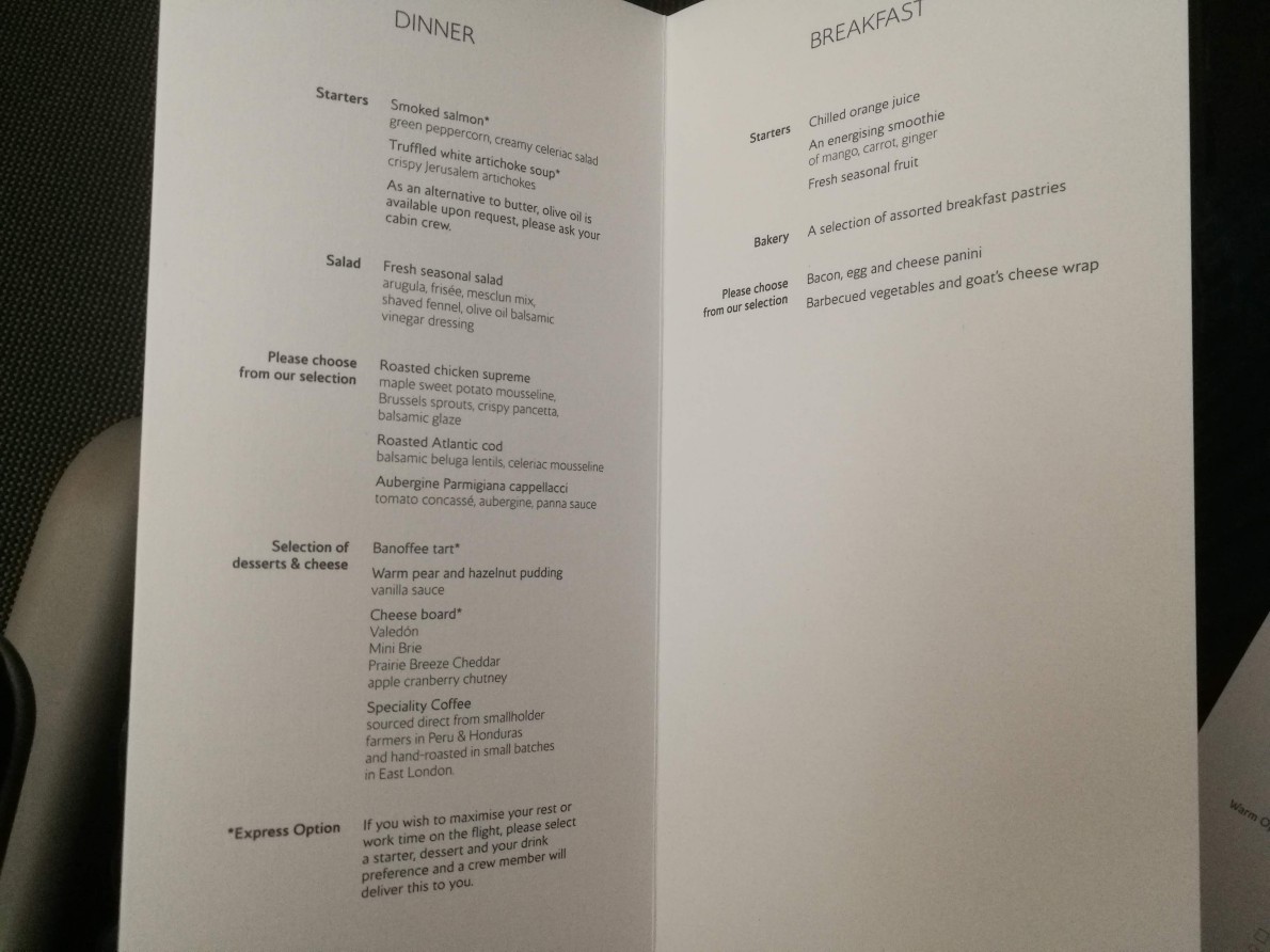 British Airways 747 400 Club World Menu Verylvke   British Airways 747 400 Club World Menu 