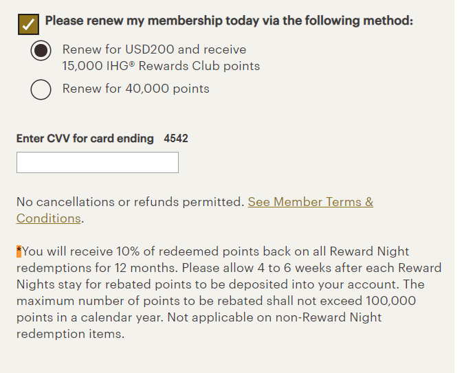 IHG Ambassador s Redemption Rebate Perk Resumed Verylvke